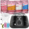 OMOZUN Waxing Set Wachswärmer Gerät: Wachs Haarentfernung Maschine mit LED-Digitalanzeige - Rein Natürlicher Wachsmaschine zur Enthaarungswachs - Warmwachsgerät Geeignet für Nasenhaar Wachs (Schwarz)