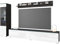 MINIO go for it - Wohnwand 3-Teilig Set Veve 1 I Hängend oder Stehend I Hochschrank-Vitrine I Lowboard I Wandboard I Laminierte Spannplatte I Matera/Weiß Hochglanz - LED Beleuchtung