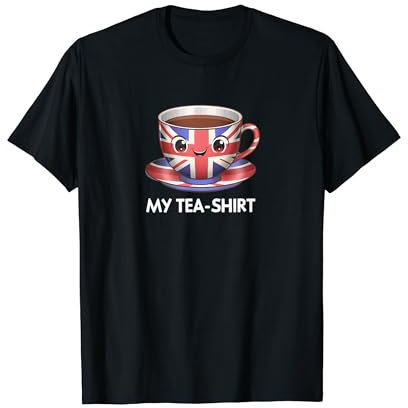 I Love English Tea Party UK Flag London Souvenir Memorabilia T-Shirt