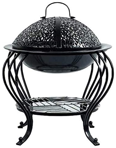 OTUEGFGFD Feuerstelle für den Außenbereich, Feuerstellen für den Außenbereich, Kohlenbecken, Feuerstelle, Funkenschutz, Netzdeckel mit Deckelheber