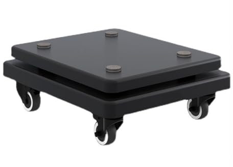 HYDTGZ Subwoofer Base Stand Speaker Base Tray Speakers Isolation Stand Speaker Stabilizer Base with Universal Caster for Homes, Offices, Cinemas, Concert Halls,B,30x 35cm