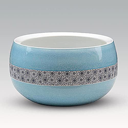 WDSOPK Blauer Übertopf im Vintage-Stil, Blumentopf, blau-weißer Übertopf für Wasserpflanzen im Innenbereich, handbemalt, klassischer Blumentopf, chinesische Kultur,C-38 * 20cm