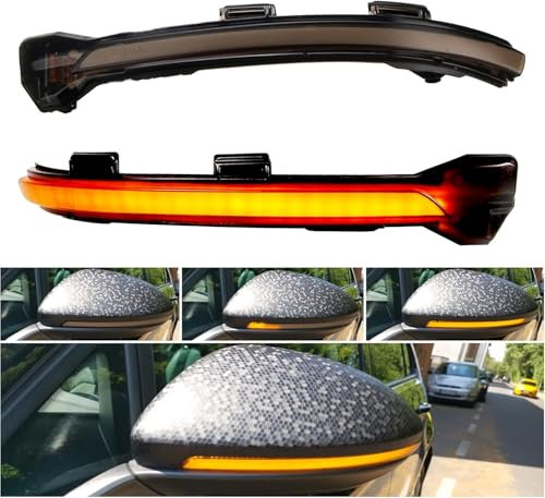 Pulchra Dynamische LED Blinkerleuchte Außenspiegel Blinkerleuchte Ersatz für VW Golf Mk7 7.5 7 Gti R GTD