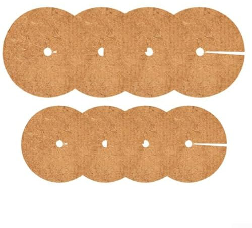 SMZhomeone Lot de 8 tapis plats ronds en fibre de coco pour un jardinage naturel offrant un contrôle de l'humidité et un attrait esthétique