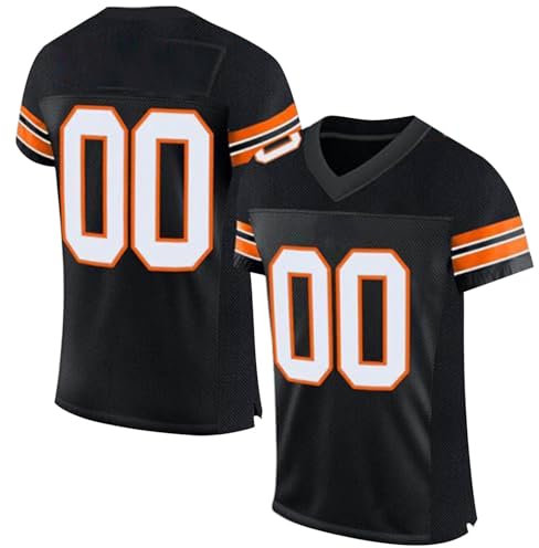 Personalisiertes American Football Trikot Print/Embroidery mit Namen Nummer Blank Practice Jersey Shirts Hip Hop Party Trikot für Herren Damen Kinder