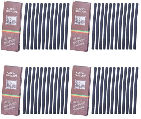 Charcoal Sticks, 48 Pcs Graphite Stick, 13cm Charcoal Pencils for Artists, Ideal for Sketching, Drawing Pencils Perfect for Students and Hobbyists, Art Supplies for Drawing