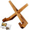 keyxer 1 Pcs Vintage Holz-Buchständer & Buchhalter Leseständer - Stilvoller Kochbuchhalter mit Rezepthalter-Funktion, Ideal als Buchaufsteller für Küche,Tablet | Rustikale Book Stand