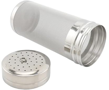 TRELVEX Heimbrauen, 300 Mikron Edelstahl-Bier-Trockentrichter, Filtersieb, Hopfenspinnennetz für Cornelius-Fass, Heimbierbraukessel, Weinzubehör (7 x 18 cm)
