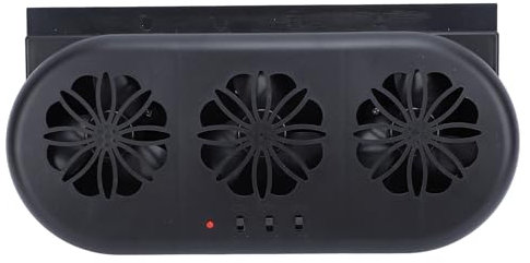 Car Air Ventilation Cooling Fan, Car Window Cooler Multi Functional USB Plug in Circulation laminated. Heat Dissipation for Office (Black)