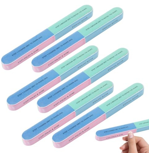 Lime a Ongles,6 PCS Limes a Ongles,Limes a Ongles Professionnelle, Soins Complets des Ongles, Limez, Polissez et Obtenez des Ongles Éclatants et Bien Soignés à Domicile