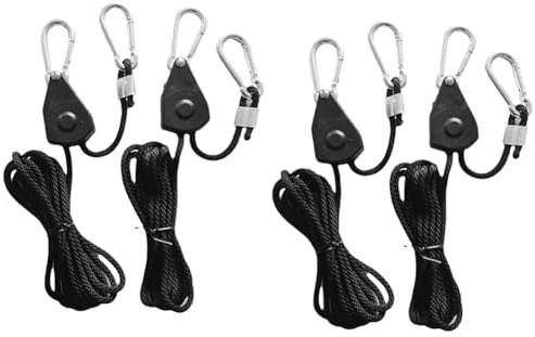 Asyduey 4 StüCk Seilrolle Seilrolle Lift Zelt Clip Karabiner Kanu Bogen Schwanz Seil Camping Zelt Spanner CampingzubehöR