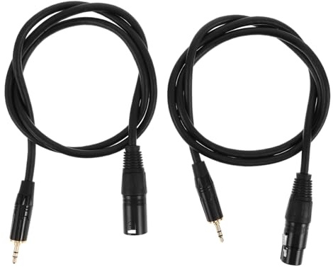 LRXIYODE 2pcs Right Angle Trs to Xlr Audio Cable Splitter for Microphones Compact Space-saving Design Copper Transmission Stable Sound for Synthesizers Pedals
