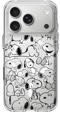 RhinoShield Clear Hülle für MagSafe für iPhone 17 Pro | Snoopy Starker Magnet, Anti-Vergilbung, transparent, hohe Klarheit, stoßfest, Fallschutz nach Militärstandard