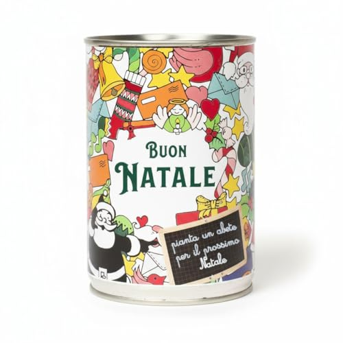 Kit di Coltivazione di Fiori da Regalare con Messaggio - Regalo di Natale per Donna e Uomo Regalo Originale Amici Famiglia Feste - Facilissimo da Usare - 100% Realizzato in Europa (Albero di Natale)