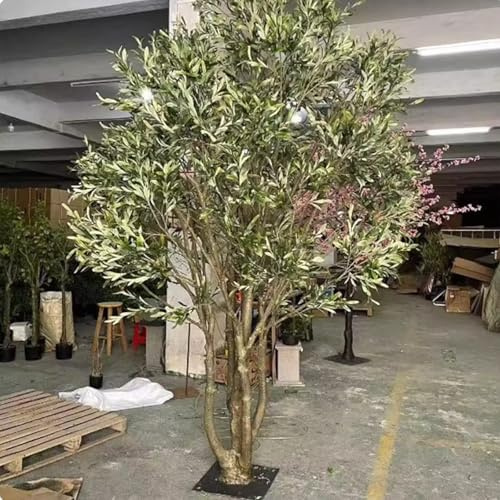 Olivier Artificiel géant sur Pied, Plante Verte bionique décorative for l'intérieur et l'extérieur(2.5m)