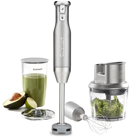Cuisinart Power Blend Stabmixer 400W | Handmixer | Variable Geschwindigkeitsregelung | Schüssel & Schneebesen | BPA‑freie kratzfeste Glocke | Prep‑and‑Go‑Behälter | Edelstahlklinge