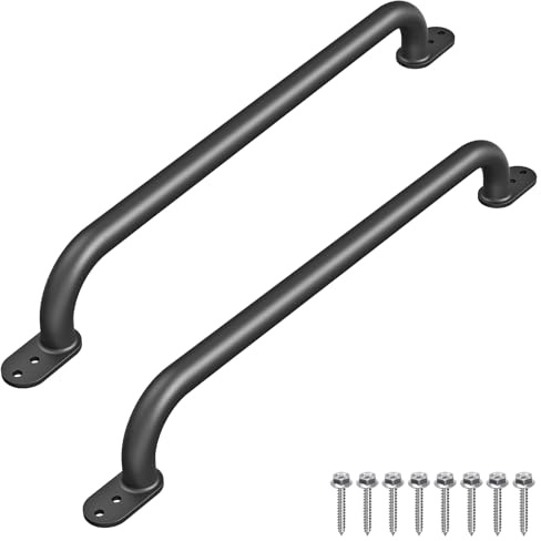 Dolibest Maniglie di sicurezza in metallo da 76,2 cm, per parco giochi, maniglie lunghe per casetta dei giochi per bambini, casa sull'albero, parete per arrampicata su roccia, accessori per altalene