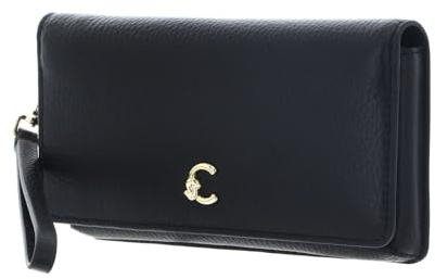 Coccinelle Leder Geldbörse Clutch C-Me Envelopes Grained Leather Noir schwarz