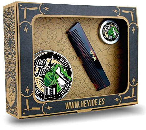 HEY JOE - Survival Kit MATT Pomade | MATE Salben-Set enthält die Salbe 100 ml, 15 ml und unseren handgemachten Taschenkamm