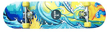 Ridge Skateboards - 81,3 x 20,3 cm konkav - komplettes Surf-Skateboard - Tropical Wave
