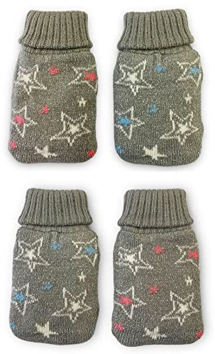 all-around24 4er Set Taschenwärmer in Bunte Sterne Design mit Bezug, gegen kalte Hände im Winter Taschenheizkissen, Wärmflasche, Gel-Pack, wiederverwendbar,Modern Look