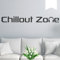 WANDKINGS Wandtattoo - Chillout Zone - 135 x 15 cm - Weiß - Wähle aus 5 Größen & 35 Farben