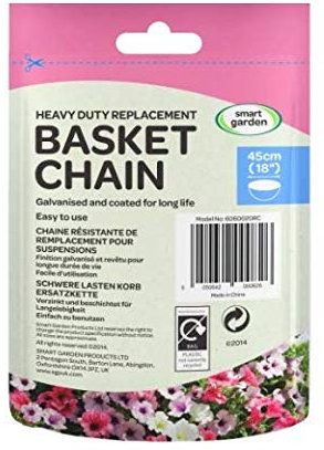 Smart Garden Products Heavy Duty 4-Way Replacement Chain for Hanging Baskets - Black