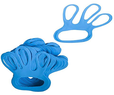 TronicXL 100 STÜCK Profi Fingerlinge Fingerfix Handschuhspanner blau Stechschutzhandschuh Handschuhspanner Handschuh Anziehhilfe Anzieher Metzgerei Zubehör Metzger Schlachter Koch Köche Austattung