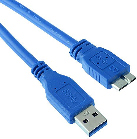 USB 3.0 Male Plug to Micro USB Plug Adapter Converter Extension Lead Cable (2m Length)