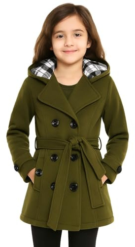 A2Z 4 Kids Girls Parka Jacket Hooded Trench Coat Wool Blends Warm Padded