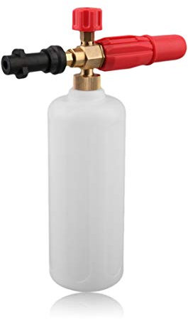 SKYYKS Pistolet à Mousse en Laiton Haute Pression HD avec 1L Bouteille de Mesure pour Karcher K série véhicule rondelle de Voiture Compatible Mousse de Neige Lance