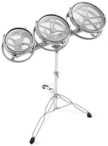 Ashthorpe Roto Tom Drum Set mit Ständer – 15,2 cm, 20,3 cm, 25,4 cm Toms mit Remo Heads