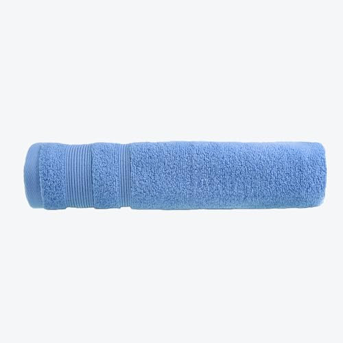 Allure Zero Twist Bath Sheet, Extra Large Bath Towel, 100 x 150cm, 100% Egyptian Cotton (Cornish Blue)