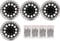 DAUERHAFT Beadlock Felgen, RC Felgen, 4Pcs 1.9In Aluminium Felgen Naben, für Scx10 1/10 Rc Crawler Auto (Schwarz Silber)