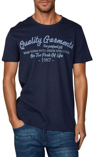 riverso Tshirt Herren Baumwolle Regular Fit RIVLeon Rundhals Kurzarm Sommer Tee Shirt Print, Größe:5XL, Farbe:Blau (RJD)