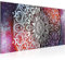 Runa Art Wandbild Mandala Abstrakt 1 Teilig 100 x 40 cm Modern Bild auf Vlies Leinwand Orientalisch Wohnzimmer Schlafzimmer Lila Violett 040112b