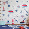 ANHUIB 56 Stück Bunt Badezimmer Wandtattoo,Wandsticker Kinderzimmer,Wandtattoo Meers,Cartoon Leuchtturm Wandsticker,Unterwasserwelt Tiere Wandaufkleber für Jungen Schlafzimmer Babyzimmer Fliesen Deko