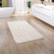 Paco Home Badezimmerteppich Badematte Badteppich Badvorleger Duschvorleger Waschbar Flauschig Memory Foam 3D Effekt, Grösse:65x120 cm, Farbe:Creme 4