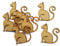 10pcs Wooden Animal Cat Craft Shape MDF Blank Embellishment Laser Cutout Decoration (5cm)