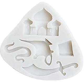 Aladdin Myth Themed Teapot House Silicone Mold DIY Jelly Handmade Ice Cream Candy Crystal Ice Cube Soap Mould Fondant Mold Desserts Cupcake Cake Topper Decoration Chocolate Pudding