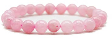 DOJA Barcelona | Rosenquarz Perlen Armband | Perlenarmband 8mm Kugeln | PACK 1 | Elastische Armbänder Mineralien, Bergkristall, Crystal | Energiearmband Heilsteine Chakra Armband Damen/Herren