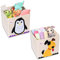 LIOUCBD 2 PCS Toy Boxes for Kids, Fabric Foldable Animal Toy Box, Collapsible Water Proof Toy Storage/Bin/Cube/Chest/Basket/Organizer for Dog Toys Clothes Towels Barbie Dolls Books (Penguin & Dog)