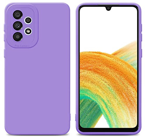 Cadorabo Hülle kompatibel mit Samsung Galaxy A52 (4G 5G) A52s Schutzhülle TPU Silikon Case Liquid Design mit Kameraschutz Slim Kratzfest Gummi Case Hülle für Galaxy A52 (4G 5G) A52s in Lila