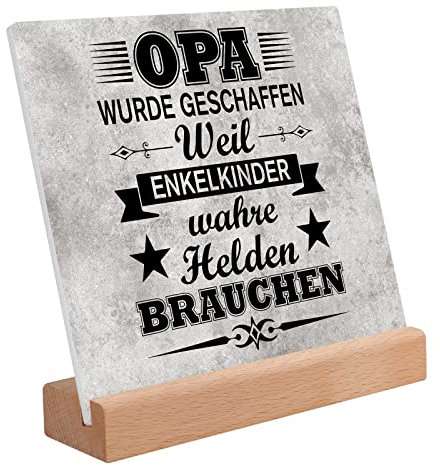 PRSTENLY Opa Geschenk, Handgemacht Aclyschild Mit Spruch, Geschenke Opa Ostern Geburtstag Vatertag Weihnachten, Geburtstagsgeschenk Für Opa Von Enkel