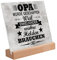 PRSTENLY Opa Geschenk, Handgemacht Aclyschild Mit Spruch, Geschenke Opa Ostern Geburtstag Vatertag Weihnachten, Geburtstagsgeschenk Für Opa Von Enkel