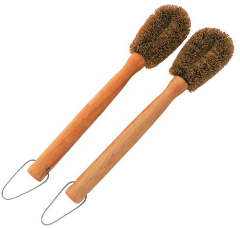 NineLives Spülbürsten 2er-Set aus Naturfaser I ökologische, vegane Spülbürste aus Kokosfaser