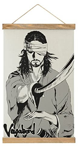 YBEL Vagabond Manga Scroll Poster Stoff Bild Kunst Holz DIY Rahmen hängende Druck Aufhänger für Raumdekor Öl Leinwand Kit Geschenk