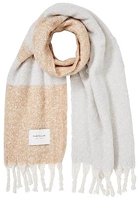 TOM TAILOR Damen 1037728 Schal mit Streifen, 32171-blush Mahogany, OneSize