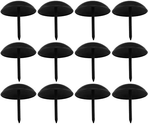 EMSea Nägel für Polstermöbel, Nägel, Antik-Schwarz, für Sofa, Betten, Tischler, Wände, 25 x 25 mm, 12 Stück