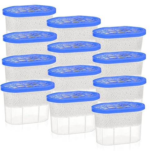 Set of 12 x 500ml Small Dehumidifier & Damp Absorber for Mold | Interior Dehumidifiers for Home, Bedroom, Wardrobe, Kitchen | Portable, Reusable Moisture Absorber & Powerful Condensation Remover